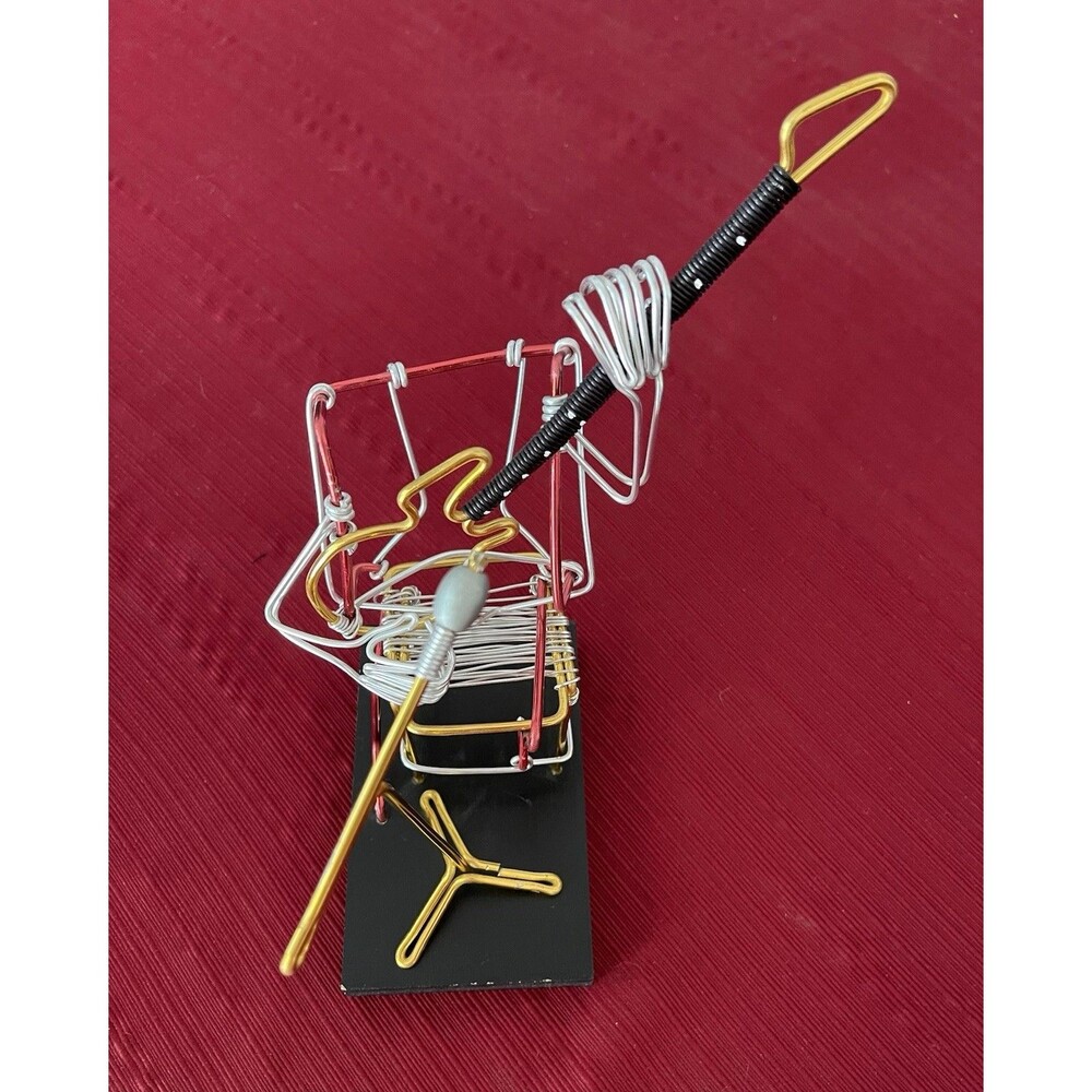 Rock Musician Guitar Art Sculpture by Heriberto Paez Buenos Aires Argentina